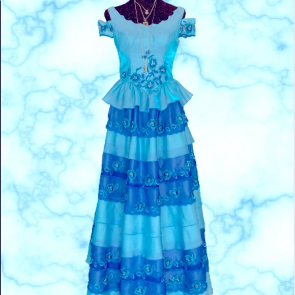 💙 Beautiful halloween  Embroidered dress 💙like brand new / - Picture 3 of 17